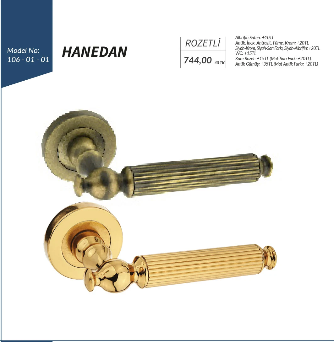 Hanedan Kapı Kolu Rozetli